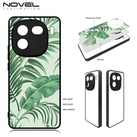 Étui de téléphone portable étanche et antichoc en TPU 2D + plaque d'aluminium pour sublimation, support de téléphone, personnalisable DIY, série Vivo IQ00
