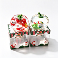 Jouet Squishy de Noël en forme de pomme Vaseline, Père Noël transparent à remontée lente, jouet sensoriel anti-stress à presser pour enfants et adultes