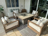 Conjuntos de Muebles de Jardín para Patio Exterior, Silla de Madera, Sofá Seccional, Muebles de Madera, Silla Giratoria de Teca