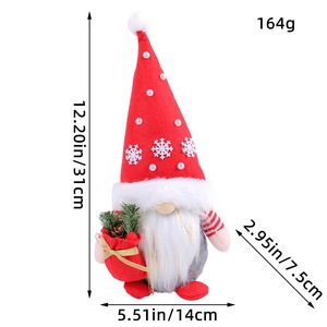 Decoración Navideña, Gnomo de Pie sin Rostro, Muñeco de Gnomo con Caja de Regalo, Dados de la Suerte, Adorno de Gnomo, Regalo de Noche de Bingo, Recuerdo Navideño - Product Image 6