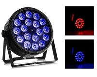 18x18W RGBWAUV 6IN1 Plastiques LED Par Flat Professional DJ Stage Event Projection Lights
