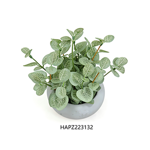 <span class=keywords><strong>Plante</strong></span> artificielle réaliste en pot avec feuilles d'eucalyptus, petit bonsaï, plantes artificielles vertes d'eucalyptus, décorations de table, décoration intérieure - Product Image 3