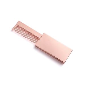 Gift Luxury Metal Travel Portable Folding Hair Brush with <b>Mirror</b> Pocket Hair Comb <b>Mirror</b> - Product Image 5