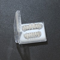 Grillz dentaire Hip Hop Iced Out CZ plaqué or 18 carats, ensemble haut et bas, style vampire, pour hommes, femmes et rappeurs