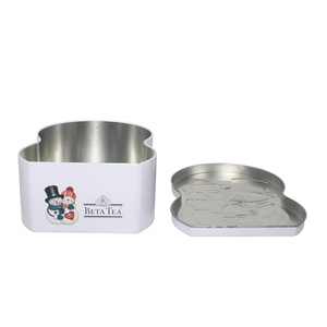 3D Cartoon Snowman Tinplate Storage Holiday Gift Metal Cans Customized for <b>Chocolate</b> Treats Matcha Festive Party Container - Product Image 4