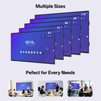 Tableau blanc interactif intelligent Ai 65/75/86/98/110 pouces pour l'enseignement, panneau plat interactif pour salle de classe