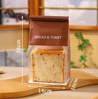 Sacs d'emballage pour pain imprimés sur mesure avec fenêtre, pochettes en papier kraft de qualité alimentaire pour boulangerie et toasts