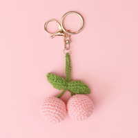Fruit Gehaakte Sleutelhanger Druif Sinaasappelen Cherrie Avocado 'S Citroen Perziken Watermeloen Aardbeien Amigurumi Breien Kersen Sleutelhangers