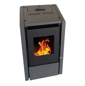 6KW Cast Iron Material pellet stove, hotel environment friendly pellet stove