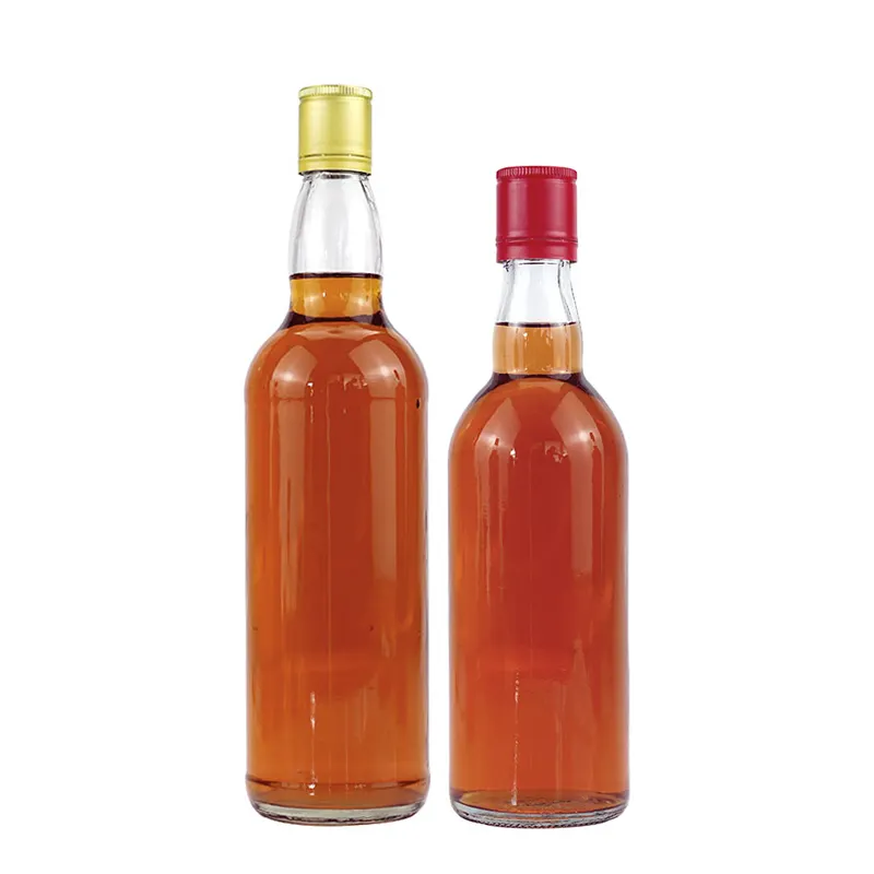 factory supply empty glass bottle 450ml 650ml wine liquor vinegar glass bottle with aluminum lid in different color