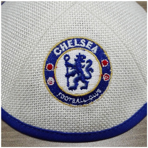 Sombreros y Gorras Étnicas Refrescantes de Verano, Parche con Logotipo Personalizado, Gorro Masculino, Gorro de Equipo de Fútbol, Yarmulka Judía de Lino, Kippah, Kippot Bordado - Product Image 1