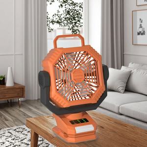 2025 Summer Hot Selling Customizable Outdoor Portable 8000mAh Electric Shaking Camping <b>Fan</b> LED Light for Hotel Use Box Packaging - Product Image 6