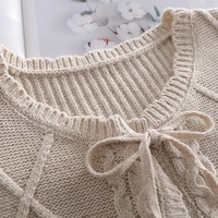 Cardigan brodé floral de style coréen rétro pour femme – Haut en maille respirant et fin, style décontracté pour le printemps