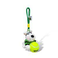 Pull de tennis Westie en peluche - Ensemble cadeau assorti pour couple, adorable poupée de chien sur le thème du sport avec raquette et porte-clés de tennis