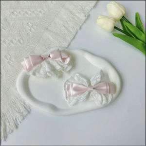 Pinza de pelo francesa con volantes de encaje, linda horquilla con lazo, pinza de pelo tipo pico de pato, nuevo accesorio para el cabello de mujer. - Product Image 3