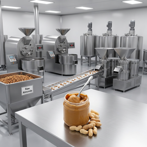 Machine à broyer le beurre d'amande à petite échelle en acier inoxydable, moulin à crème d'amande, broyeur de pâte d'arachide et d'amande - Product Image 1