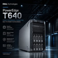 Serveur tour PowerEdge T640 avec processeur Intel Xeon, prise en charge PCIe 3.0, serveur de stockage réseau 10GbE pour entreprises (en stock)