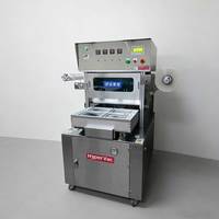 HYPERVAC Semi-automatische gasafsluitende verpakkingsmachine MAP Tray Sealer voor voedsel in gemodificeerde atmosfeer, zoals vers vlees, groenten en fruit