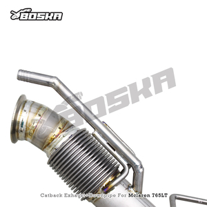 Sistema de Escape OEM Boska, Tubo de Bajada y Silenciador Catback para Mclaren 765LT 4.0T 2020+, Tubo de Titanio Ligero, Sin Válvula, Silenciador Recto - Product Image 3