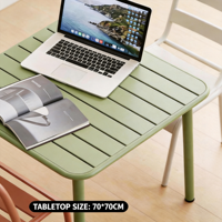 Ensemble table et chaises de patio extérieur design nordique - Ensemble de salle à manger moderne minimaliste en fer forgé, résistant aux UV et imperméable, pour villa