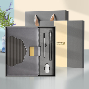 Artículos corporativos al por mayor, regalos promocionales con logotipo personalizado para cuadernos con bolígrafo, set de regalo de graduación empresarial. - Product Image 3