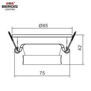 Berdis-luz descendente led para hotel, foco ajustable de aluminio fundido a presión, antideslumbrante - Product Image 6