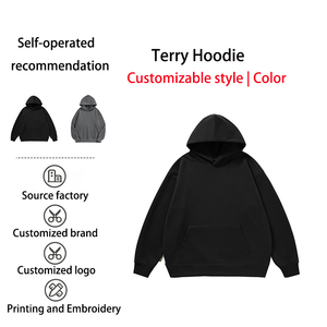 Felpa con cappuccio nera Casual <span class=keywords><strong>taglie</strong></span> forti di alta qualità con Logo personalizzabile stampata su <span class=keywords><strong>felpe</strong></span> in tessuto Fitness - Product Image 3