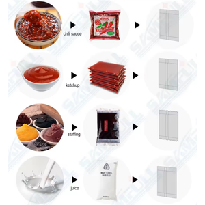 Độ Chính Xác Cao 1Kg Đậu Phộng Nước Sốt Cà Chua Dán Gói Túi Làm Đầy Và Máy Đóng Gói Sầu Một Ngày Đường Dán Máy Đóng Gói - Product Image 3