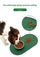 Tapis de gamelle pour animaux de compagnie en silicone léger, écologique, personnalisé OEM, de qualité alimentaire, imperméable, arrondi, pour chien et chat, antidérapant, facile à nettoyer