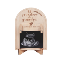 Cadre photo ultrasonique pour bébé, affichage double face tendance, carte d'annonce de grossesse, ornement de naissance pour bébé, cadeau pour bébé de 0 à 12 mois