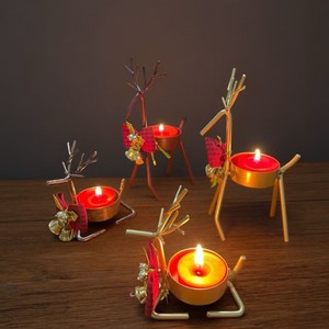 Nuovi Ornamenti Natalizi Cinesi in Metallo a Forma di Alce con Arco Portacandele Vari Stili Atmosferici - Product Image 4
