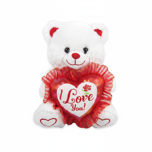 24 Pezzi/Scatola Orsacchiotto Bianco da 30 cm con Cuore, Decorazioni per San Valentino Modello 376604 - Product Image 2
