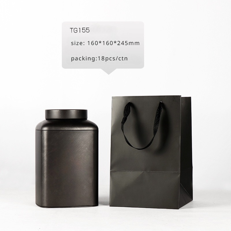 160 Square tin-Black  (500g)