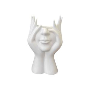 Ornamento vaso smaltato a forma di viso nordico creativo semplice ingresso <span class=keywords><strong>TV</strong></span> Cabinet casa oggetti decorativi soggiorno vaso di fiori - Product Image 5