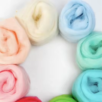 20g 130 Colors Needle Felting Wool Chunky Knitting Roving Yarn for Felted Wool DIY Graduation Valentine's Day Non-Toxic Fast