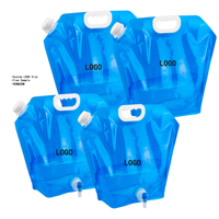 Sac à eau pliable portable réutilisable pour le camping, 5L 10L, avec bec verseur et poignée, pour boissons et eau potable en extérieur