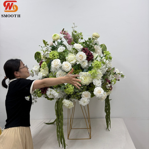 Smooth New Style 80cm Flower Ball White Peony Orchid <b>Green</b> Anthurium Bloom Floral Bouquet Wedding Centerpiece - Product Image 1
