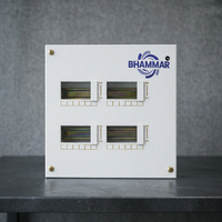 Boîtier de distribution MCB métallique (porte simple - TPN) 16 pôles, plaque factice de liaison de phase pour barre omnibus neutre de qualité supérieure, modèle KK22, usage industriel