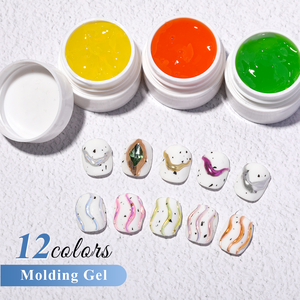 HONEY GIRL Gel texturé 3D Transparent Semi Solide Moulage Sculpture Sculpture Frottant Tremper Miroir Poudre No Wipe 4 1 Nail Art Gel - Product Image 1