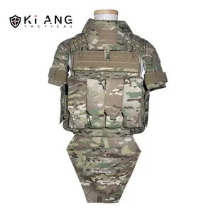 KIANG CP Tactical Armor Vest Molle Camo Plate Carrier Combat Chalecos Protective Full Body Coverage Vest
