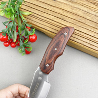 Couteau à lame fixe avec manche en bois massif, nouveau couteau pliant multifonctionnel pour l'extérieur, idéal pour la randonnée et le camping