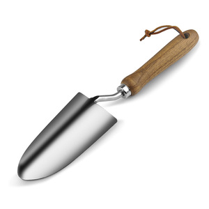 Truelle de jardin en forme de cuillère, en acier inoxydable, avec manche en bois, pelle large pour la plantation, le creusement, outils de jardinage en plein air - Product Image 2