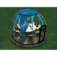 Dôme en polycarbonate de conception nouvelle pour Halloween, dôme transparent mobile pour jardin, loisirs et utilisation en glamping