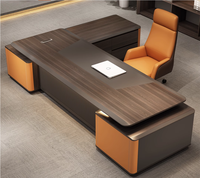 Sécurité de haute qualité en forme de L Boss Table Desk Executive Luxury Unique President CEO Manager Office Table and Chairs Furniture