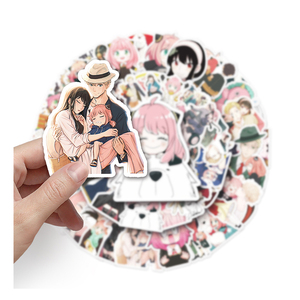 สติกเกอร์ไวนิล PVC อนิเมะกำหนดเองขายส่ง50ชิ้นสติกเกอร์โฮโลแกรมกันน้ำอนิเมะการ์ตูนสายลับสติกเกอร์ครอบครัว - Product Image 2