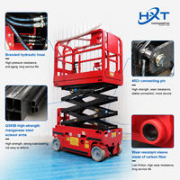 Mini-élévateur à ciseaux de 6 m, spécifications personnalisables, plateforme de travail aérien électrique à mât vertical hydraulique