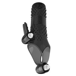 Vibrierender Penisring für Männer, Kondom-Hülle aus TPE + ABS-Material, langanhaltende Stimulation, wasserdicht, für Männer und Frauen - Product Image 1