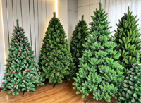 Hochwertiger Beflockter Gemischter PVC-PE-Kiefernnadel-Weihnachtsbaum Realistischer Beschneiter Weihnachtsbaum für Feiertagsdekoration