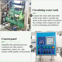 Pasteurisateur vertical commercial 100L G60 et congélateur discontinu à refroidissement par eau pour la production de crème glacée