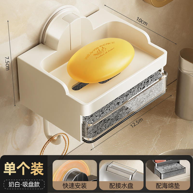 สีขาวน้ำนม - ใช้ครั้งเดียว (1 ชิ้น) [รวมถาดรองน้ำหยดแบบฟองน้ำ]